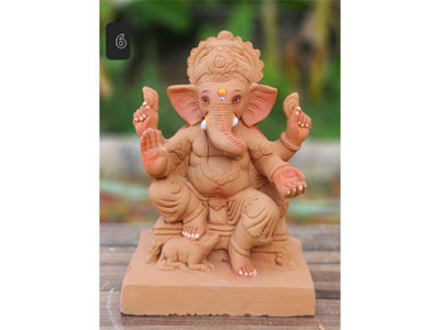 MN-006 11'Inch Eco Friendly Ganesha (Red Soil)