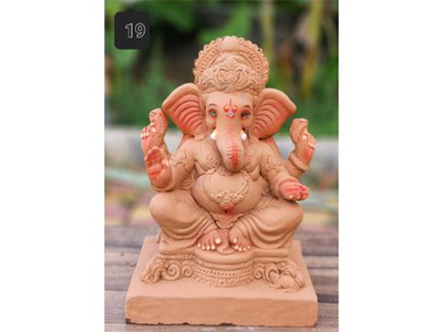 MN-019 13'Inch Eco Friendly Ganesha (Red Soil)