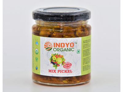 Organic Mix Pickle-Glass Bottle (IndyoOrganic)