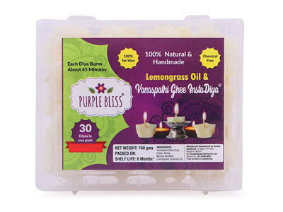 Vanaspathi Ghee Instadiya with Lemongrass Essential Oil (100% Natural & Handmade)