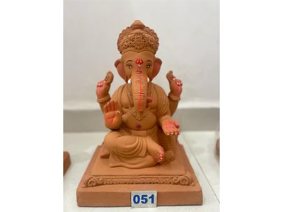 MN-051 14'Inch Eco Friendly Ganesha (Red Soil)