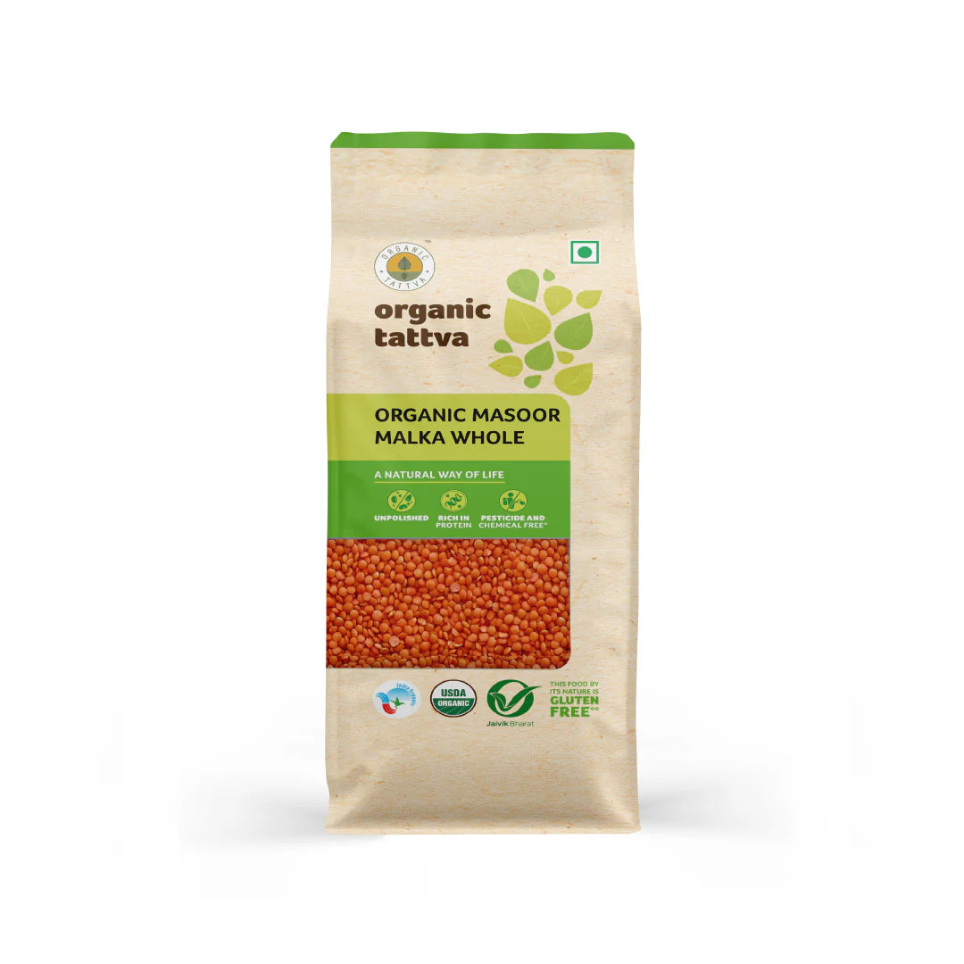 Organic Masoor Malka Whole (Organic Tattva)
