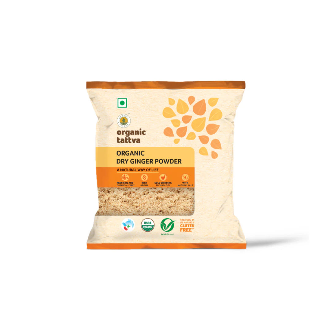 Organic Dry Ginger Powder (Organic Tattva)