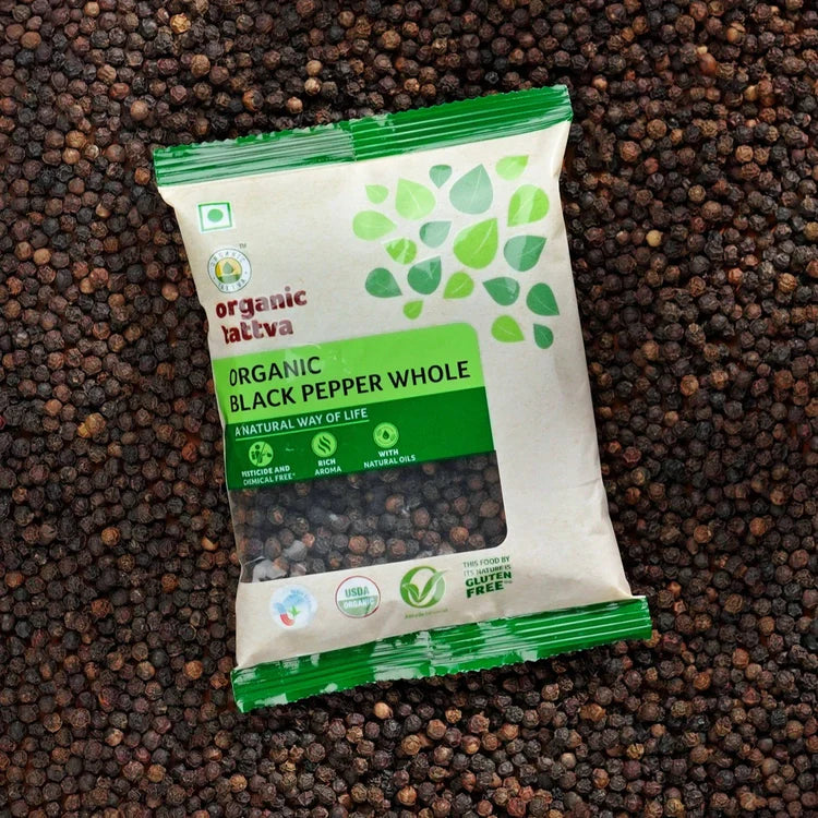 Organic Black Pepper Whole (Organic Tattva)