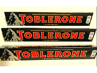 Swiss Dark Chocolate with Honey & Almond Noucat (Toblerone)