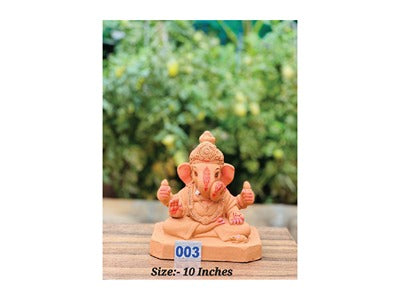 MN-003 10'Inch Eco Friendly Ganesha (Red Soil)