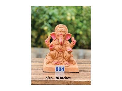 MN-004 10'Inch Eco Friendly Ganesha (Red Soil)