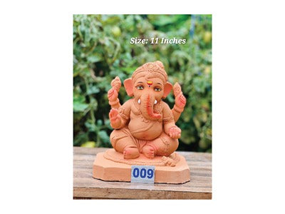 MN-009 11'Inch Eco Friendly Ganesha (Red Soil)