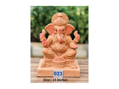 MN-023 13'Inch Eco Friendly Ganesha (Red Soil)
