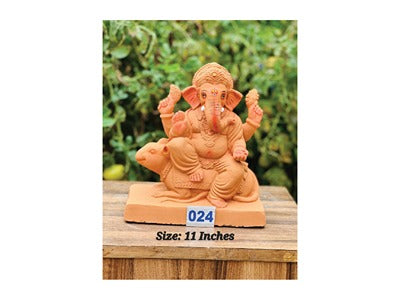 MN-024 11'Inch Eco Friendly Ganesha (Red Soil)