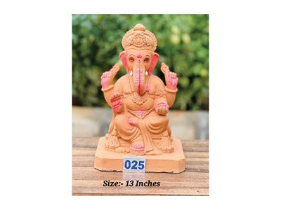 MN-025 13'Inch Eco Friendly Ganesha (Red Soil)