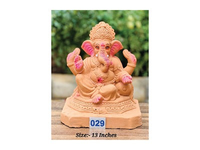 MN-029 13'Inch Eco Friendly Ganesha (Red Soil)