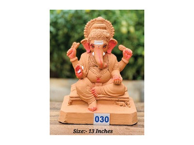 MN-030 13'Inch Eco Friendly Ganesha (Red Soil)