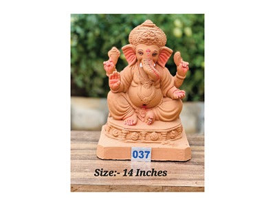 MN-037 14'Inch Eco Friendly Ganesha (Red Soil)