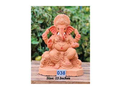 MN-038 13'Inch Eco Friendly Ganesha (Red Soil)