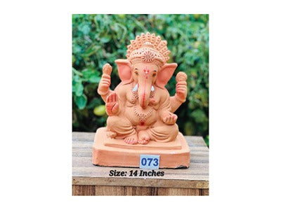 MN-073 14'Inch Eco Friendly Ganesha (Red Soil)