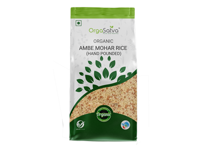 Organic Ambe Mohar Rice (Hand Pounded) (OrgaSatva)