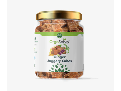 Organic Jaggery Cubes Ginger (OrgaSatva)