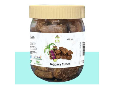 Organic Jaggery Cubes Pet Jar (OrgaSatva)