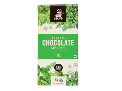 Organic Chocolate Bar-Mint Dark(Pure&Sure)