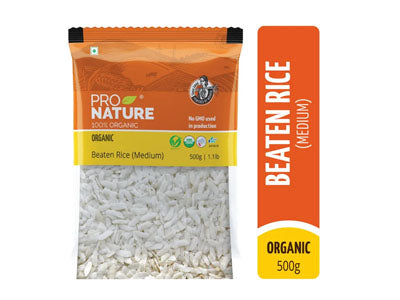 Organic Beaten Rice (Medium Poha) (Pro nature)
