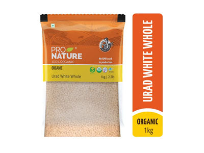 Organic Urad White Whole (Pro Nature)