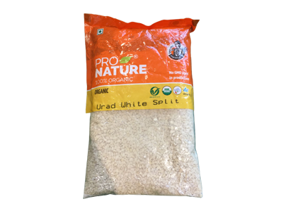 Organic Urad White Split (Pro Nature)