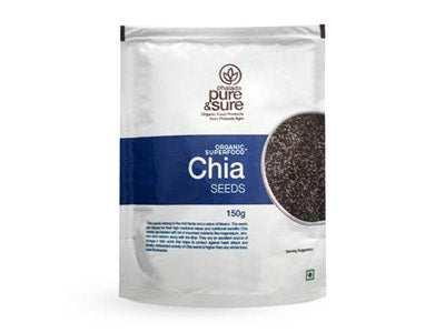 Order Pure & Sure Organic Chia Seeds ,150gm