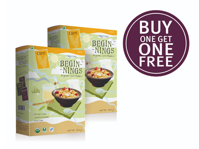 Organic Corn Flakes Combo (Buy 1 Get 1 Free)(Pristine)