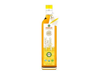 Buy Induz Organic Mighty Yellow Mustard Oil -Cold Pressed Online At Orgpick