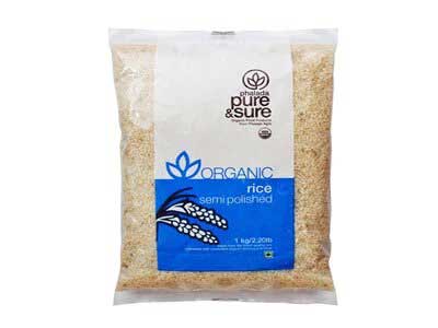 Buy Pure & Sure Organic Semi Polished Rice Online-Orgpick