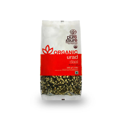 Buy Pure & Sure Organic Black Split Urad Dal Online,500gm-Orgpick