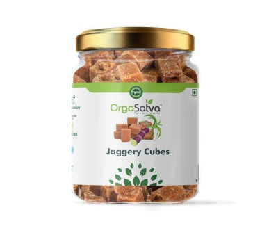 Organic Jaggery Cubes Plain (OrgaSatva)