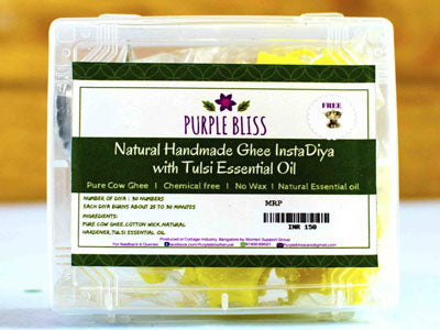 Pure Cow Ghee Instadiya with Tulsi Essential Oil (100% Natural & Handmade)