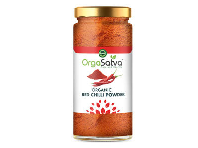 Organic Red Chilli Powder-Bottle (Orgasatva)
