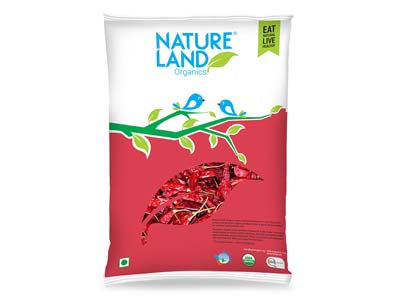 Organic Red Chilli Whole (Nature-land)