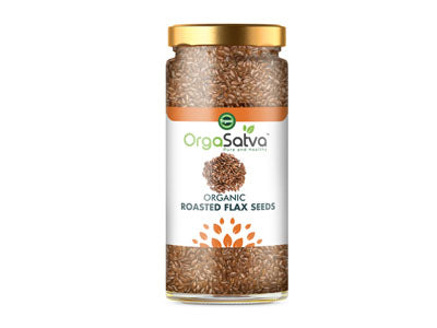 Organic Roasted Flax seeds (Orgasatva)