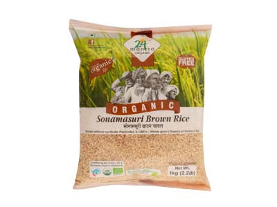 Buy 24 Mantra Organic Raw Sonamasuri Brown Rice Online At Orgpick