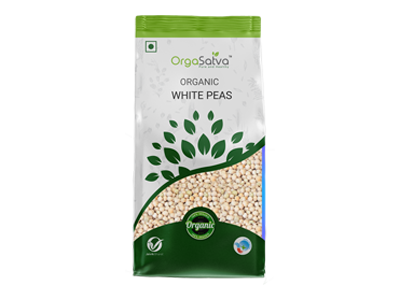 Organic White Peas/Safed Watana (OrgaSatva)