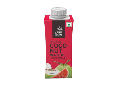 Buy Pure & Sure Organic Coconut Water-Watermelon Online At Orgpick
