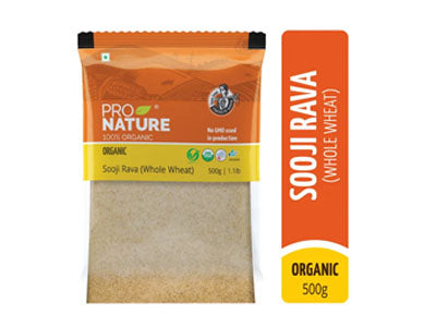 Organic Sooji/Rava - Whole Wheat (Pro Nature)